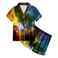 thumbnail image 3 of Godom Pajamas for Girls Girl Short Sleeve Top Shorts Snug Fit 2 Piece Nightwear, 3 of 3