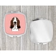 thumbnail image 4 of Carolines Treasures BB1243SCM Checkerboard Pink Basset Hound Compact Mirror BB1243SCM  multicolor, 4 of 4
