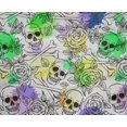 thumbnail image 4 of oneOone Polyester Lycra Light Green Fabric Floral & Skull Diy Clothing Quilting Fabric Print Fabric By Yard 56 Inch Wide, 4 of 4
