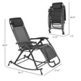 thumbnail image 3 of Outsunny Rocking Anti Gravity Lounge Chair, Folding, Gray, 3 of 8