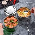 thumbnail image 6 of Airtight Food Storage,Stainless Camping Bowls With Locking Lid Camping Cook Pot Folding Handle Round Lunch Box Stainless Camping Pot, 6 of 8