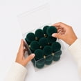 thumbnail image 5 of Eolstice Mini Christmas Ball Ornaments, 30 Pcs 1.18 Inch Flocked Velvet Shatterproof, Ribbed Textured Solid, Hanging Loop, Xmas Tree Holiday Decor, 5 of 8