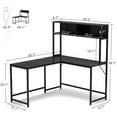 thumbnail image 7 of TribeSigns 55 Inch L Shaped Computer Desk with Hutch, Space-Saving Corner Desk with Storage Bookshelf, PC Study Writing Gaming Workstation Table Home Office Desk, 7 of 7