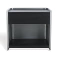 thumbnail image 2 of Safvaieh Couture Ottawa Modern Wood Nightstand, Black/Silver, 2 of 11