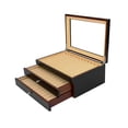 thumbnail image 4 of Colcolo 3 Layers Wooden Pen Display Box Clear Lid Office Collection Pen Storage Case black, 4 of 8