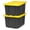 Black Base/Yellow Lid, variant on Favory 2-Pack Durabilt Tote, Heavy Duty Plastic Storage Bins with Lids, 34 Gallon, Black/Yellow - Stackable Organizing Containers for Home, Garage, and Office