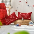 thumbnail image 3 of Sm:)e Freedom America Liberty USA Flag 4th of July Patriotic Saying Throw Pillow Covers 12x20 Set of 4 Independence Day Memorial Day Outdoor Pillow Case, 3 of 8