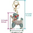 thumbnail image 2 of Llavero con cadena colgante de diamantes de imitación KAIYANG forma de perro caniche, 2 of 2