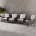 thumbnail image 3 of EAGLE PEAK 4 Pieces Patio Furniture Sets, Wicker Rattan Dining Chairs with Cushions, 3 of 9