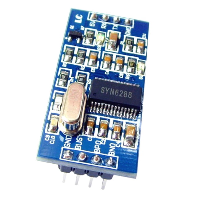 SYN6288 Módulo de síntesis de voz Módulo de voz TTS Módulo de a sonido Admite tres velocidades de comunicación en baudios Soledad Módulo Sound Breakout