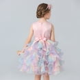 thumbnail image 2 of Girls Rainbow Dress Flower Sleeveless Dresses Princess Tulle Sundress, 2 of 5