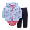 thumbnail image 2 of Otqutp O Neck Sweatshirt for Toddler Baby Girls Fall Winter Cotton Animal Coat Jacket Romper Bodysuit Short Sleeve Pants Hooded Clothes Set(C,6-9 Months), 2 of 3