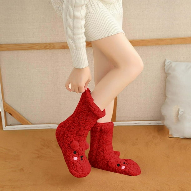 Calcetines cómodos para mujer, regalos de invierno, calcetines de forro polar gruesos, calcetines casuales regulares para mujer