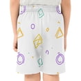 thumbnail image 3 of Simple Colorful Geometric Pattern Athletic Shorts Breathable with Comfort Fit Drawstring Casual Sweatshorts X-Large, 3 of 9
