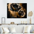 thumbnail image 2 of Designart Black And Gold Popy Flowers II Canvas Wall Art, 2 of 5