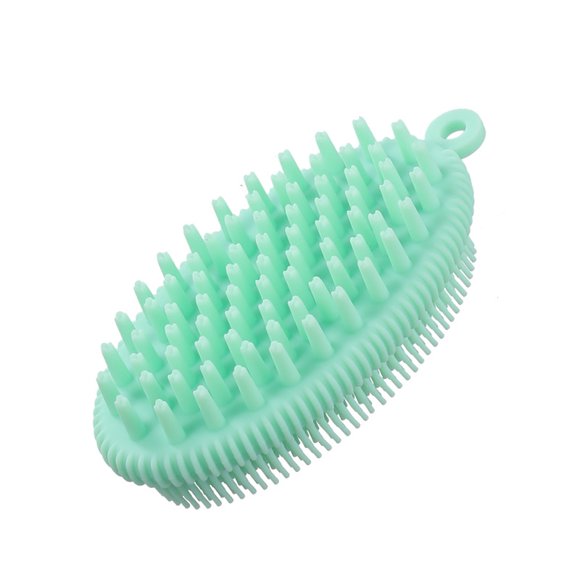 Shampoo Brush Silicone Bath Brush Multifunctional Double Sided Massage Brush - Green