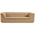 thumbnail image 5 of Meridian Furniture Cascade Camel Velvet Fabric Sofa, 5 of 18