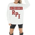 thumbnail image 3 of Women's Gameday Couture White Rensselaer Polytechnic Institute Engineers Big Goals Oversized Long Sleeve T-Shirt, 3 of 5