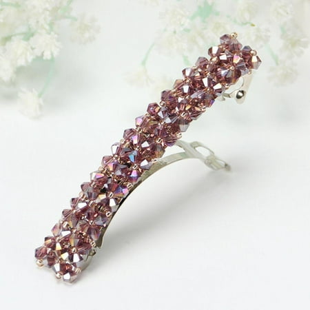 Purple crystal hair clip