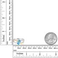 thumbnail image 3 of Gem Stone King 925 Silver and 10K Yellow Gold Swiss Blue Topaz and White Lab Grown Diamond Band Ring for Women (1.12 Cttw, Gemstone November Birthstone, Heart Shape 5MM, Size 8), 3 of 3