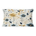 thumbnail image 3 of Designart "Serenity in Minimalist Blue" Floral Printed Throw Pillow, 3 of 5