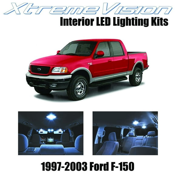 XtremeVision LED for Ford F-150 1997-2003 10 Pieces Cool White Premium Interior LED Kit Package Installation Tool