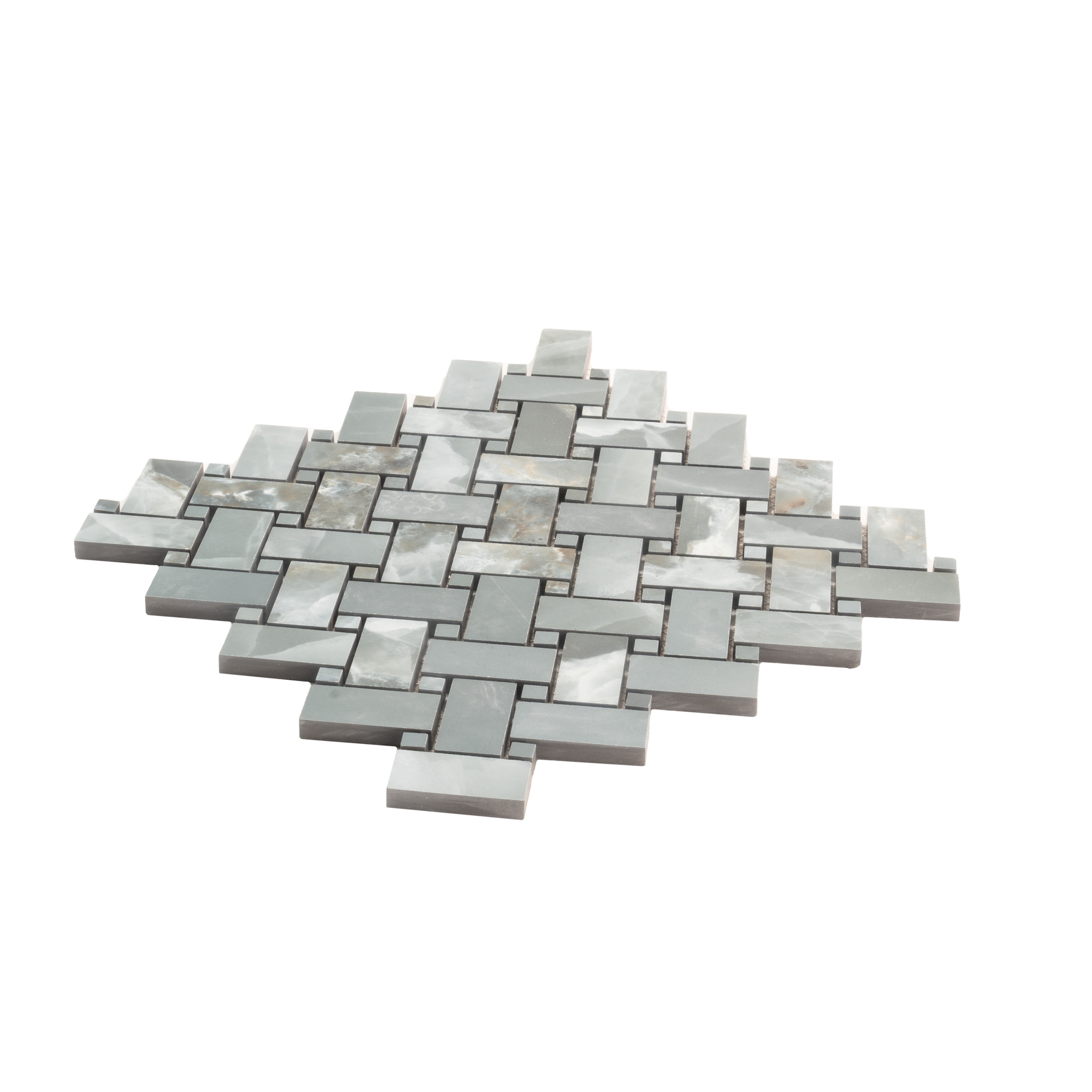 Splendor 11.81 in. x 11.81 in. Matte Green Porcelain Mosaic Wall and Floor Tile (4.84 sq. ft./case) (5-pack)