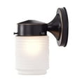 thumbnail image 6 of Nuvo Lighting 1 Light 6 Inch Porch Wall Mason Jar with Frosted Glass Mahogany Bronze Finish, 6 of 7