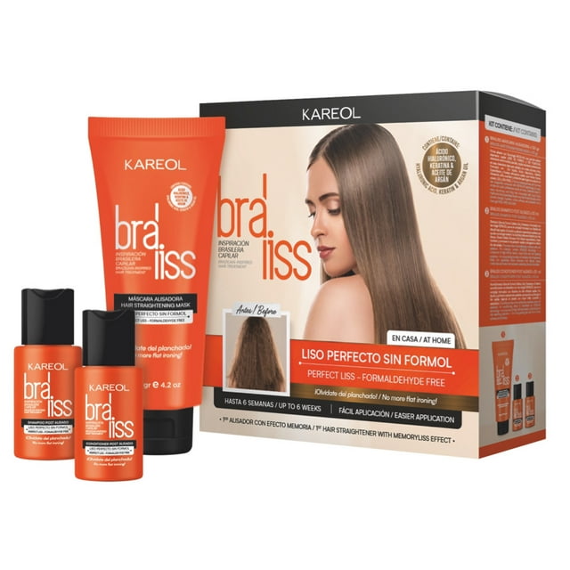 Kareol Braliss Kit Alisado Sin Plancha, Sh, Ac y Tr · Keratina Y Argán