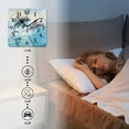 thumbnail image 4 of Square Wall Clock,Dolphins Jumping Out Of The Water With Blue Sea BackgSquare,Silent Non-Ticking Wall Clock Decor for Home Office Kitchen Living Room Bedroom(16inch), 4 of 4
