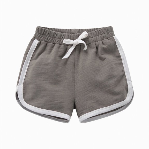 Ccpelsie Girl's Shorts Toddler Kids Summer Elastic Waist Cute Casual Daily Summer Shorts(Grey,9-10 Years)