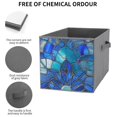 thumbnail image 5 of Collapsible Oxford Fabric Storage Cubes with Handles, Large Mid Foldable Oxford Cloth Bins Set of 2/6, Closet Organizers for Shelves Clothes Home Kitchen Toy - Retro Mandala Glass Flower-3, 5 of 7