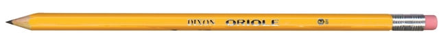 Dixon Oriole Hexagonal Pencil, No 2, Black Lead, Yellow Barrel, Pack of 144