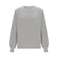 thumbnail image 6 of Rutainlusire Womens Trendy Comfy Warm Loose Sweaters Women's Long Sleeved Round Neck Knitted Sweater Pullover Sweater, 6 of 6