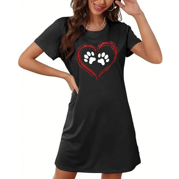 Royisotas Nightgowns for Women Short Plus Size Sleepwear Short Sleeve Casual Solid Color Juniors Pajamas Comfortable