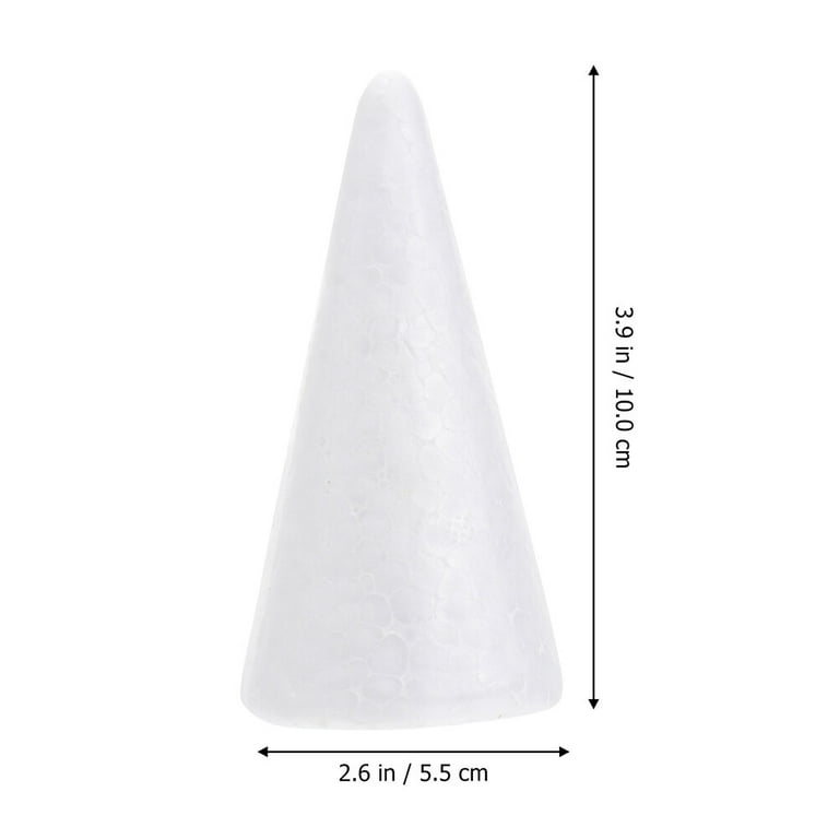 Foam Cones for DIY Crafts White Polystyrene Craft Foam Cones Craft  Decoration Foam Cones for DIY Art Craft, and School Projects