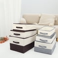 thumbnail image 6 of REGALWOVEN 1 Pack Collapsible Fabric Storage Cube with Handles, Storage Bin Basket for Shelves Closet Clothes Grey 5.7*9.5*6.7in, 6 of 7