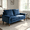 Dark Blue, variant on 53" Velvet Upholstered Sofa Chaise, Loveseat Sofa with Coil Spring Cushion, Modern 2‑Seater Sofa for living room apartment, Burgundy