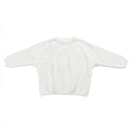 

GXFC Toddler Boys Girls Fall Winter Sweatshirt Kids Long Sleeve Solid Thick Pullovers Tops Children Casual Warm Autumn Clothes 9M-5T