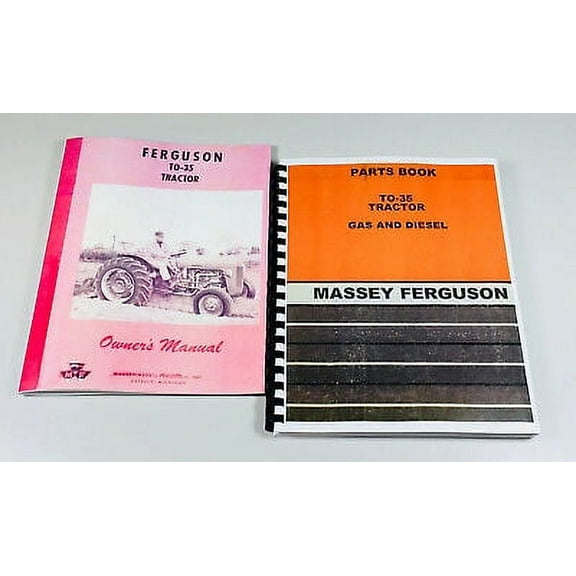 Massey Ferguson To35 Gas Tractor Operators Parts Manual Catalog Set To-35