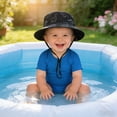 thumbnail image 4 of Ccpelsie Baby Sun Hat for Baby Girl Boy 0-4T - Wide Brim Toddler Bucket Hat Adjustable Strap Infant Hats for Outdoor(Black,3-5 Years), 4 of 4