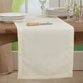 thumbnail image 2 of Fennco Styles Classic Everyday Design Solid Color Table Runner 16 x 72 Inch - Ivory Table Cover for Home Décor, Banquets, Family Gathering and Special Occasion, 2 of 4