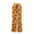 thumbnail image 5 of Women's Halloween Pumpkin Print Lounge Pants, Comfortable Drawstring Waist Pajama Bottoms, Fall Sleepwear, 5 of 5