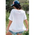 thumbnail image 1 of ABPHQTO Camiseta blanca de manga corta con cuello redondo PARTY In The USA para mujer, 1 of 5