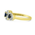 thumbnail image 4 of 14k Yellow Gold Oval Sapphire And Diamond Three Stone Ring, 4 of 6