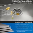 thumbnail image 3 of MENSARJOR Drop in Kitchen Sink, 25 x 22 inch Topmount Kitchen Sink, 16 Gauge Stainless Steel Sink, Handmade for Single Bowl Kitchen Sink, or Outdoor Sink, 3 of 7