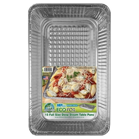 Eco-Foil Full Size Deep Steam Table Pans 15 Count