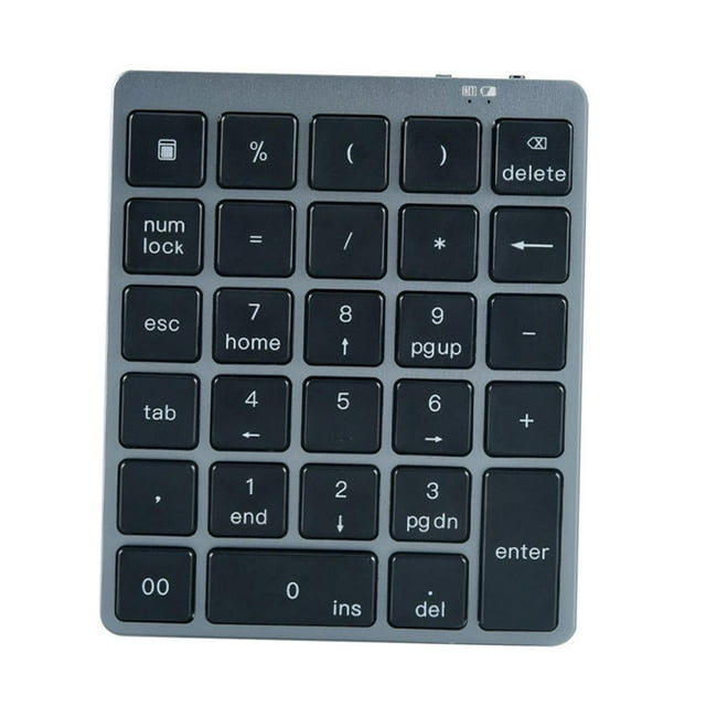 funtasica Bluetooth Wireless Number Pads 28 Keys N960 Android Windows for Tablet Black