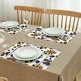 thumbnail image 3 of Pioneer Flower Floral Print Pattern Summer Placemats Table Placemats Set Of 4-Linen Kitchen Washable Placemats Table Mats 12x18 Inch Non-Slip Heat Resistant, 3 of 6