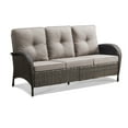 thumbnail image 4 of PARKWELL Outdoor 3 Seats Couch Patio Sofa Furniture, All-Weather Wicker Rattan Sofa with Cushions,Gray, 4 of 9